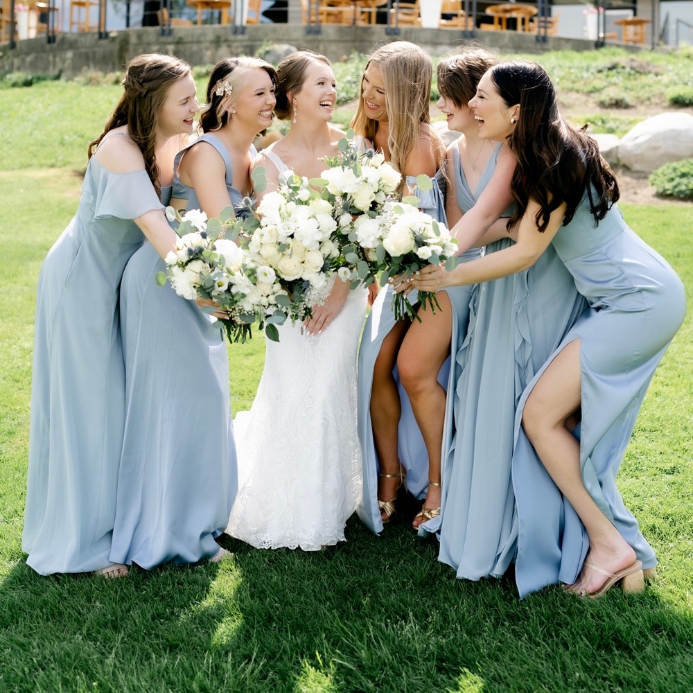 Azazie Dusty Blue Bridesmaid Dress - US6